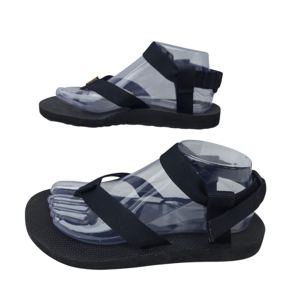 Teva Original Mush Sandal Womens Size 8 Black Thong Ankle Strap 1003986